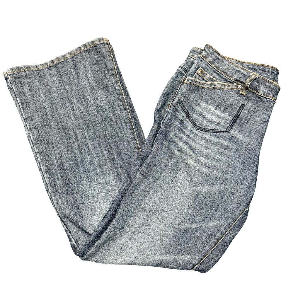 Ocean Jeans Wide Leg Flare Jeans Size 15 Blue Y2K Retro Denim Pants EUC